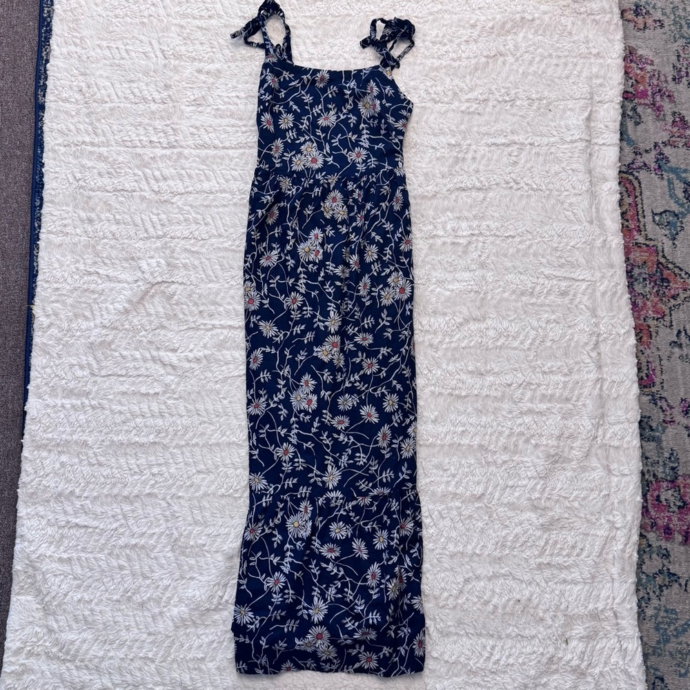 Juniors Floral Maxi Dress with Tie Straps long floral comfortable dress medium